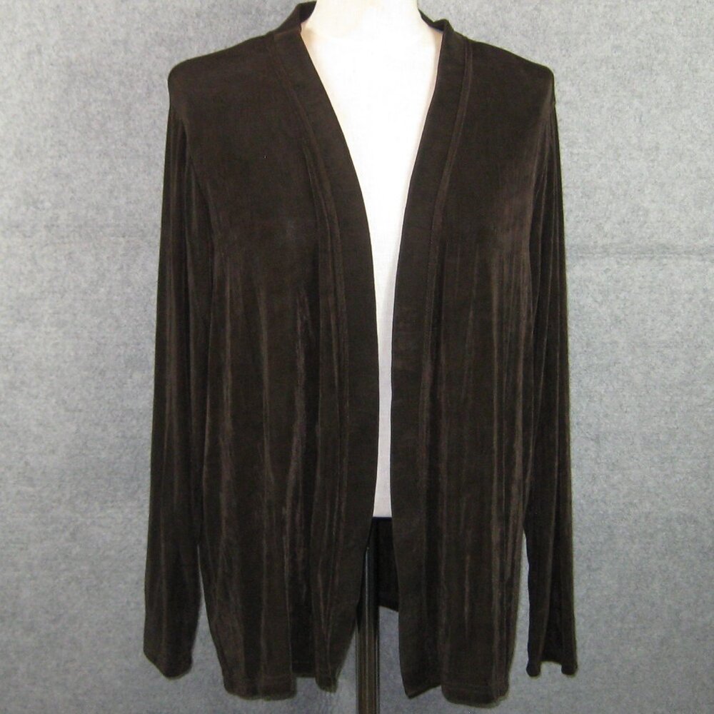 Citiknits Open Cardigan Jacket 1X Brown